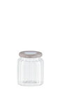 Denaro Home Chiaro Optikli Borosilikat Krem Plastik Kapaklı Kavanoz Minik Boy 475ML
