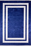  Kislovodsk Lacivert Çerçeveli Dijital Baskı Halı