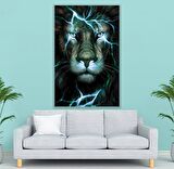 Neon Aslan Cam Tablo