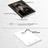 Saatli Atatürk Cam Tablo