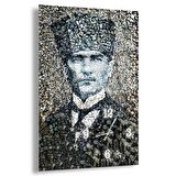 Saatli Atatürk Cam Tablo