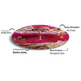 Gold Desen Cam Saat - 40 cm