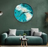 Hawaii Adası Cam Saat - 60 cm