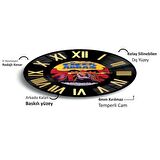 Çiçek Abbas Cam Saat - 40 cm