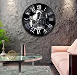 Eski İstanbul Plak Cam Saat - 40 cm