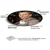 Mustafa Kemal Atatürk Cam Saat - 40 cm