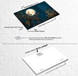 Ağaç ve Ay Cam Tablo