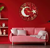 Al Bayrak Cam Saat - 60 cm