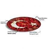 Al Bayrak Cam Saat - 60 cm