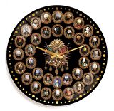 Osmanlı Padişahları Cam Saat - 40 cm