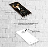 Saatli Mustafa Kemal Atatürk Cam Tablo