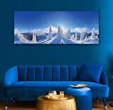 Karlı Dağlar Cam Tablo