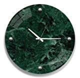 Yeşil Mermer Cam Saat - 60 cm