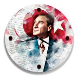 Atatürk Cam Saat - 40 cm