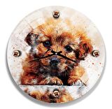 Şirin Köpek Cam Saat - 40 cm