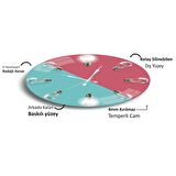 Ampul Desenli Cam Saat - 40 cm