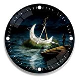 Ay Işığı Cam Saat - 60 cm