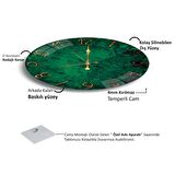 Yeşil Vintage Cam Saat - 40 cm