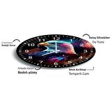 Kartal Cam Saat - 40 cm