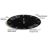 Black Stone Cam Saat - 60 cm