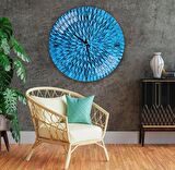 Mavinin Aşkı Cam Saat - 60 cm