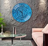 Mavinin Aşkı Cam Saat - 40 cm