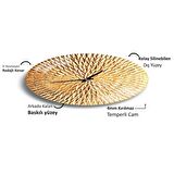 Sarının Aşkı Cam Saat - 60 cm
