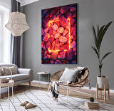 Neon Flower Kanvas Tablo