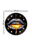 Dolar Dudak Duvar Saati - 29 cm