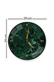 Yeşil Mermer Duvar Saati - 29 cm