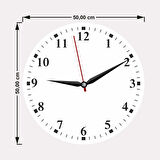 Yeşil Mermer Kanvas (Ahşap) Duvar Saati - 50 cm