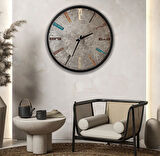 Stone Kanvas (Ahşap) Duvar Saati - 50 cm