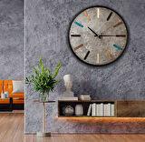Stone Kanvas (Ahşap) Duvar Saati - 70 cm