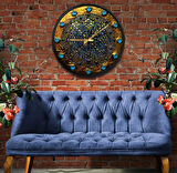 Vitray Kanvas (Ahşap) Duvar Saati - 50 cm