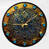 Vitray Kanvas (Ahşap) Duvar Saati - 50 cm