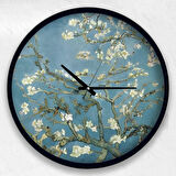Almond Blossom 50 Cm El Yapımı Ahşap Duvar Saati