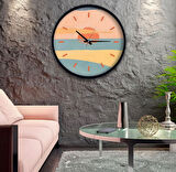 Sunset 70 Cm El Yapımı Ahşap Duvar Saati