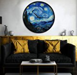 Vincent Van Gogh 50 Cm The Starry Night Ahşap Duvar Saati