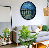 The Starry Night Over The Rhone 50 cm Ahşap Duvar Saati