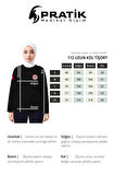 Kırmızı 112 Acil Sağlık Bisiklet Yaka Uzun Kollu Tişört Unisex