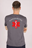 Gri Paramedik Bisiklet Yaka Tişört Unisex