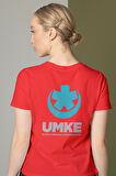 Kırmızı UMKE Bisiklet Yaka Tişört Unisex
