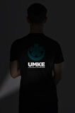 Siyah UMKE Dry Touch Bisiklet Yaka Tişört Unisex