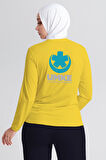 Sarı UMKE Bisiklet Yaka Uzun Kollu Tişört Unisex