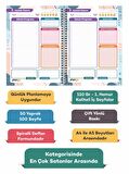 Siyah Lacivert Günlük Planlayıcı Defter - Daily Planner - Ders Çalışma Planlayıcı Defteri - Planlama