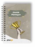 Gri Kupa Günlük Planlayıcı Defter - Daily Planner - Ders Çalışma Planlayıcı Defteri - Planlama Defte