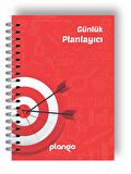 Kırmızı Hedef Günlük Planlayıcı Defter - Daily Planner - Ders Çalışma Planlayıcı Defteri - Planlama 