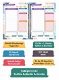 Beyaz Kareler Günlük Planlayıcı Defter - Daily Planner - Ders Çalışma Planlayıcı Defteri - Planlama 