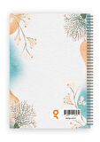 Suluboya Çiçek Spiralli Günlük Planlama Defteri - 100 Sayfa - 17x24 Planlayıcı Defter