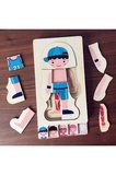 Montessori Waldorf Öğrenme Ahşap Erkek Insan Vücudu Anatomisi Puzzle